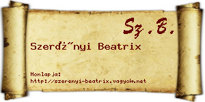 Szerényi Beatrix névjegykártya