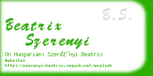 beatrix szerenyi business card